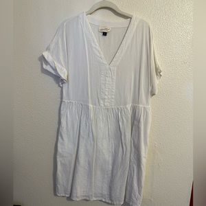 White Linen Dress